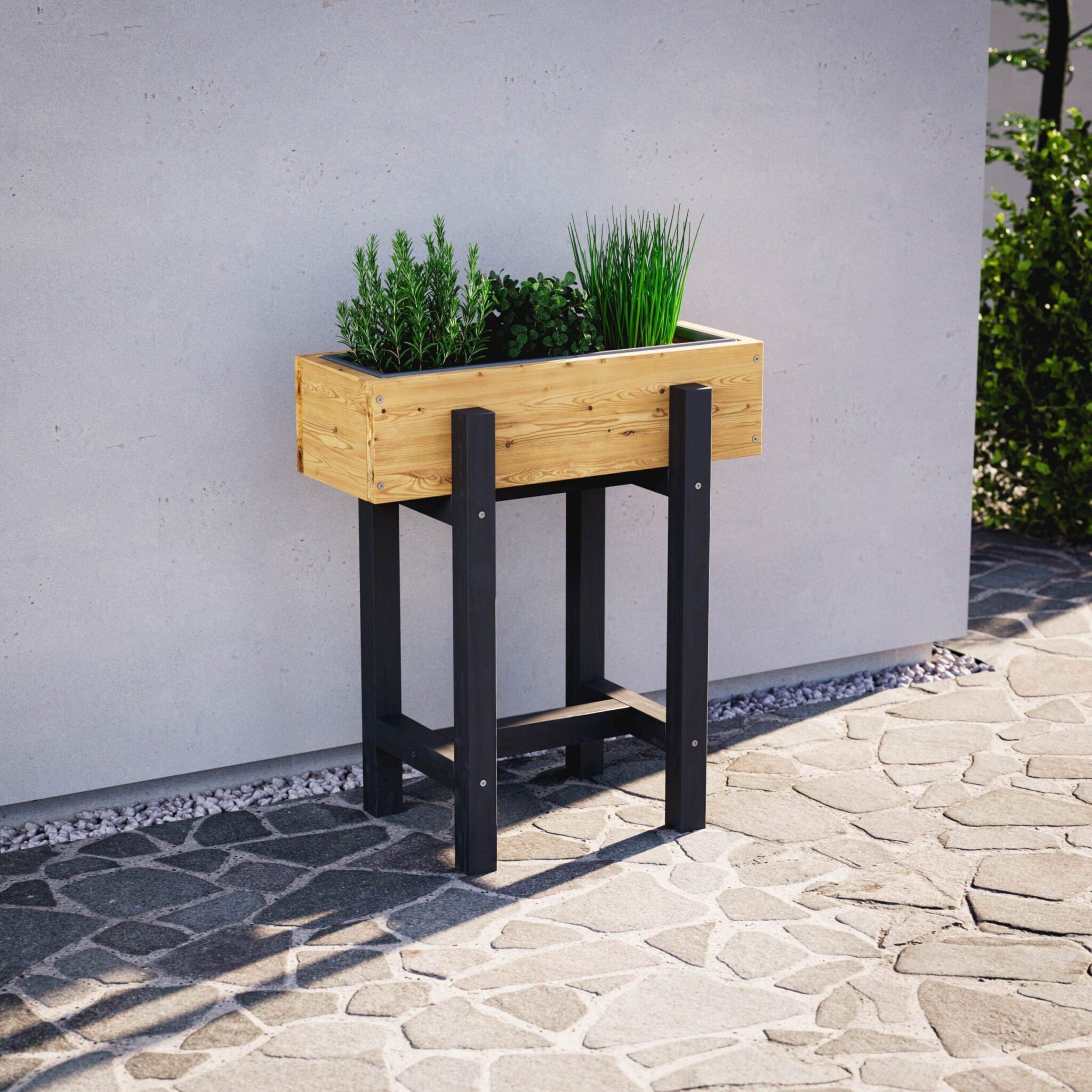 Upphöjd odlingsbädd 60x20cm – Byggbeskrivning