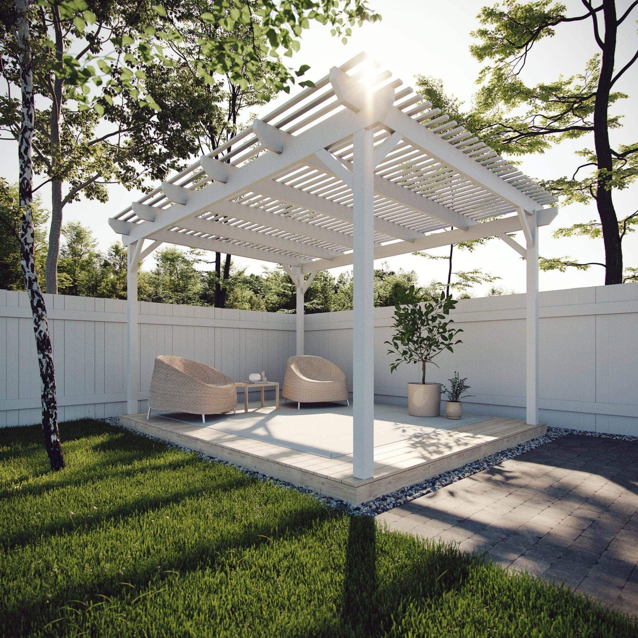 Pergola med takribbor – Byggbeskrivning