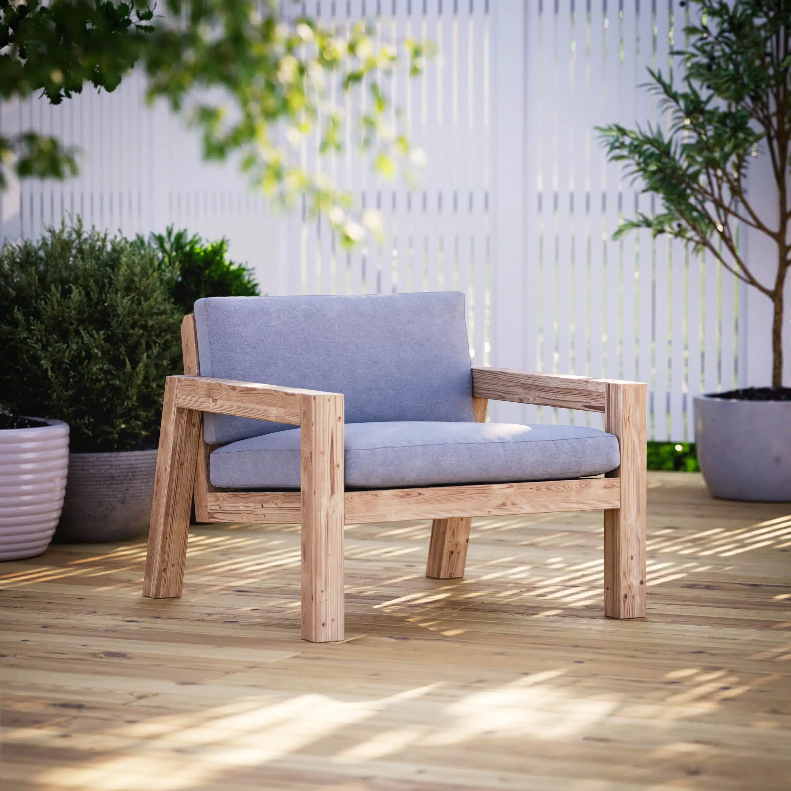 Salon Solviken sur une terrasse lumineuse