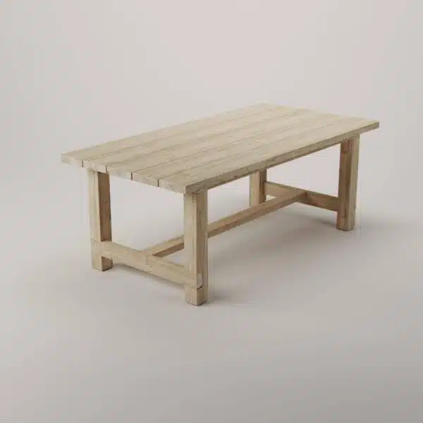 Outdoor table sundholmen obliquely from the front