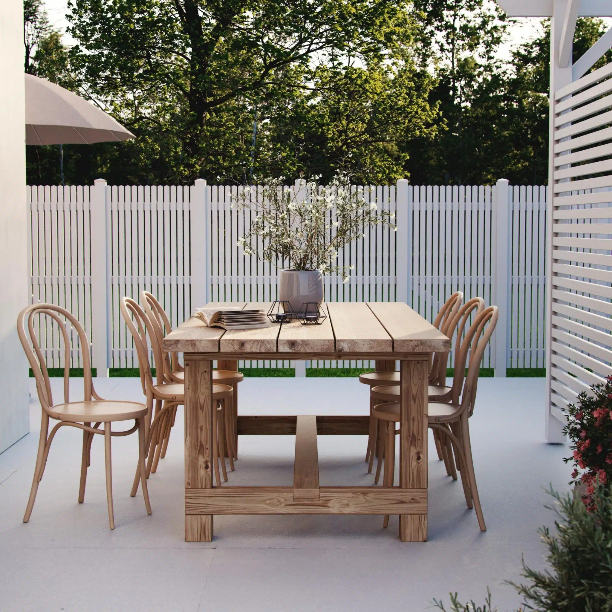 Build a wooden outdoor table