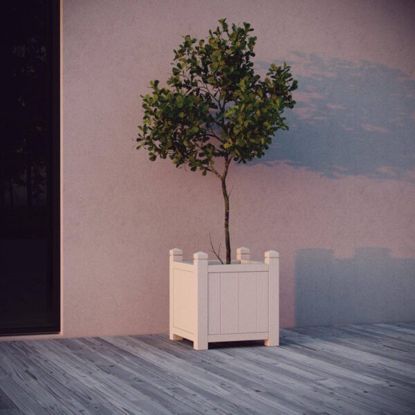 planting box medium white painted