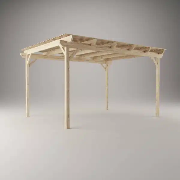 Pergola 4x3 with roof slats viewed from above