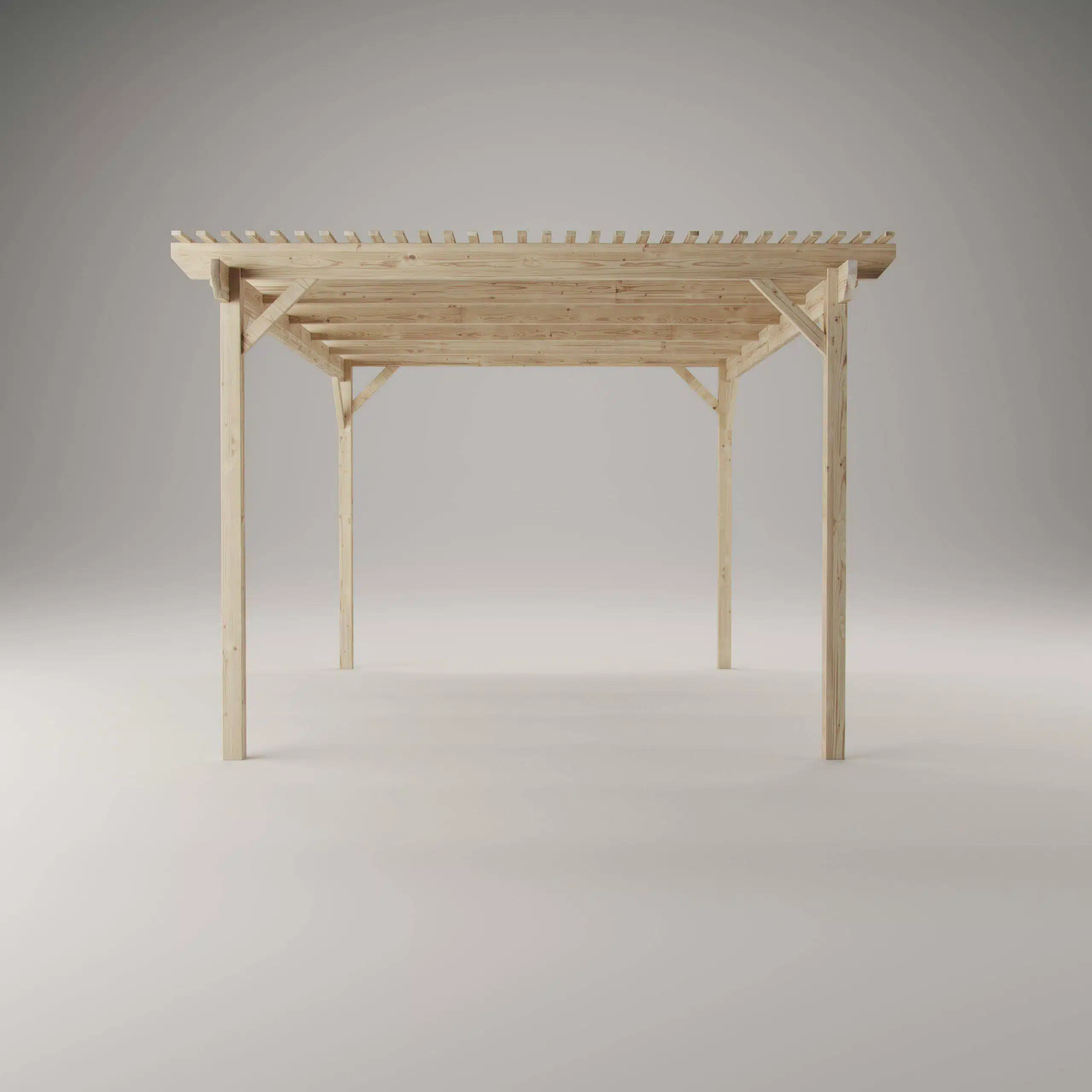 Pavillon 4x3 mit Dachlatten Vorderseite