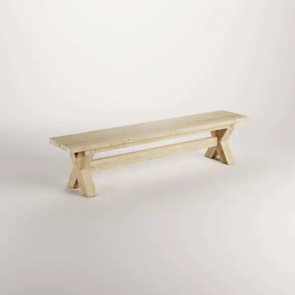 Cross bench Torpa angled from the front