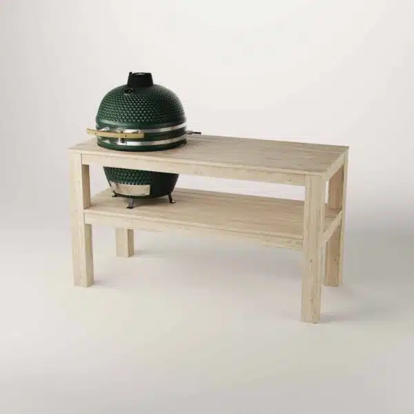 Kamado grill bench angled from the front