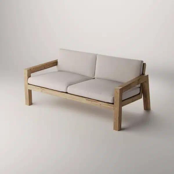 Lounge sofa Solviken with cushions from a diagonal front view