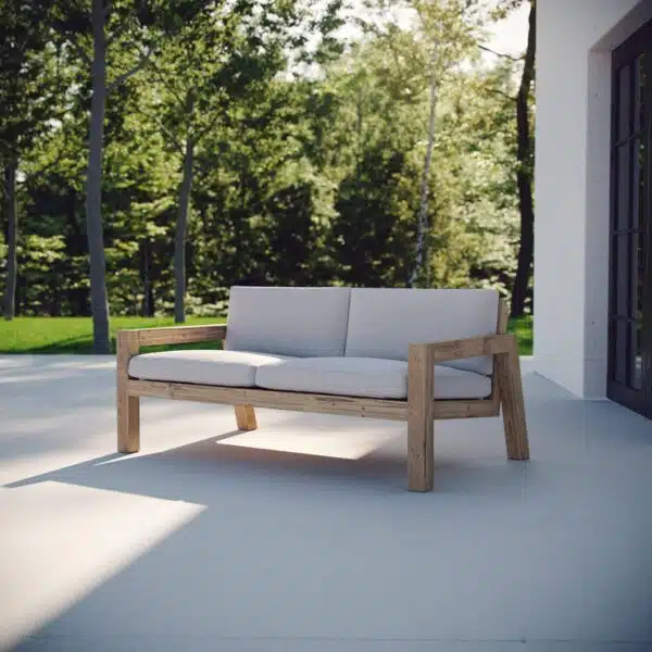 Construction description of a lounge sofa.