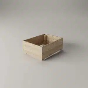 caisse de culture demi-palette vue en biais