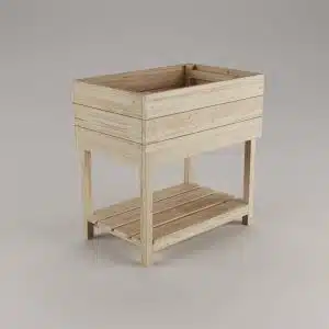 hevet dyrkebed sett skrått forfra