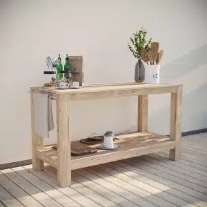 Byggbeskrivelse av en mellomstor utekjøkkenøy