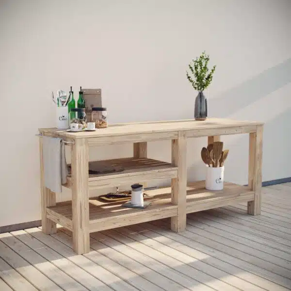 Build outdoor kitchen island - Construction description
