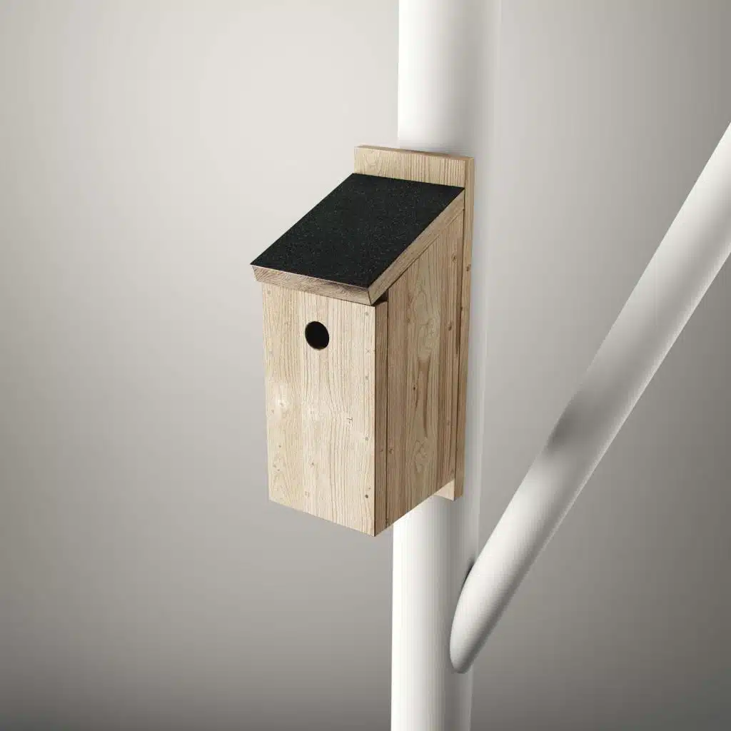 Vogelhaus klassisch schräg von vorne