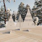 Kerstbomen buiten x3 - Bouwtekening