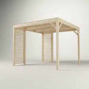 Pergola seinillä 3x3m
