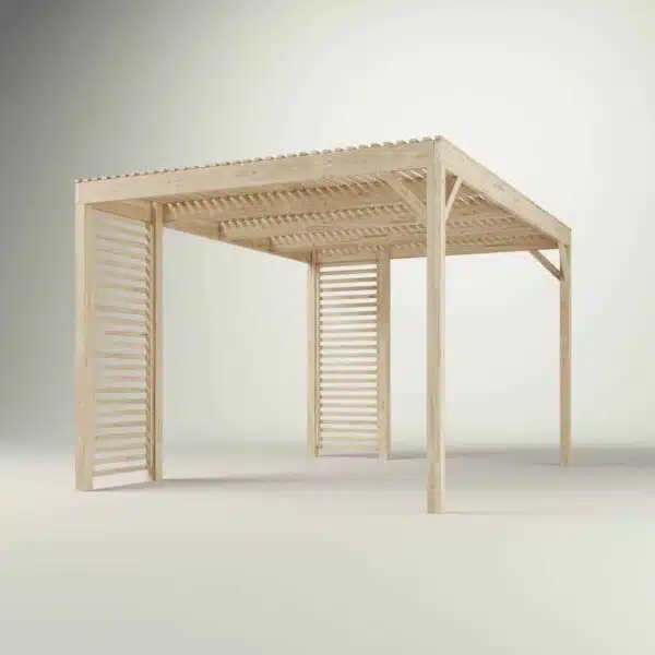 Pergola 3x4m with walls - Custom-built