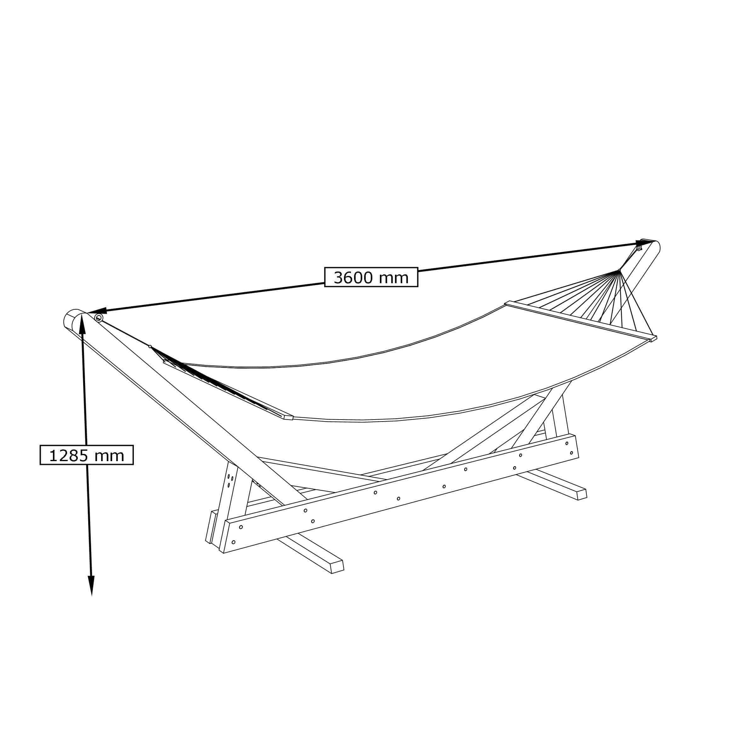 Egenbyggt - Stand for hammock - Dimensions