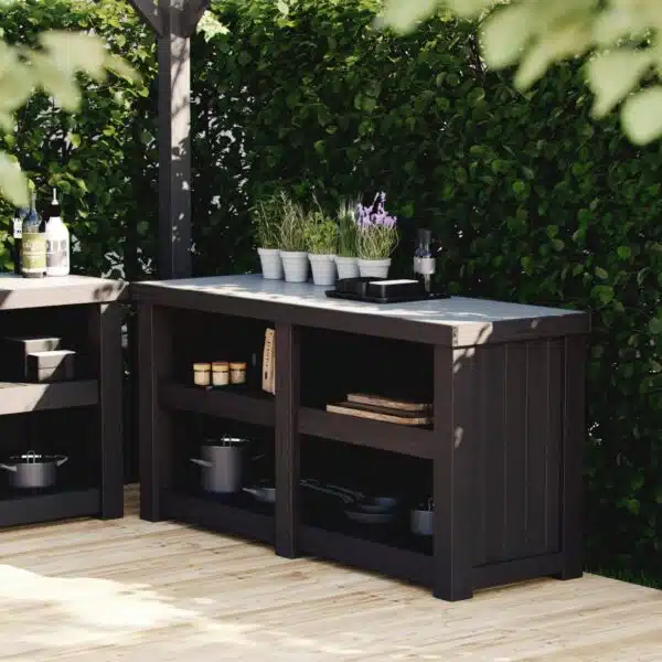 Build an outdoor kitchen bench