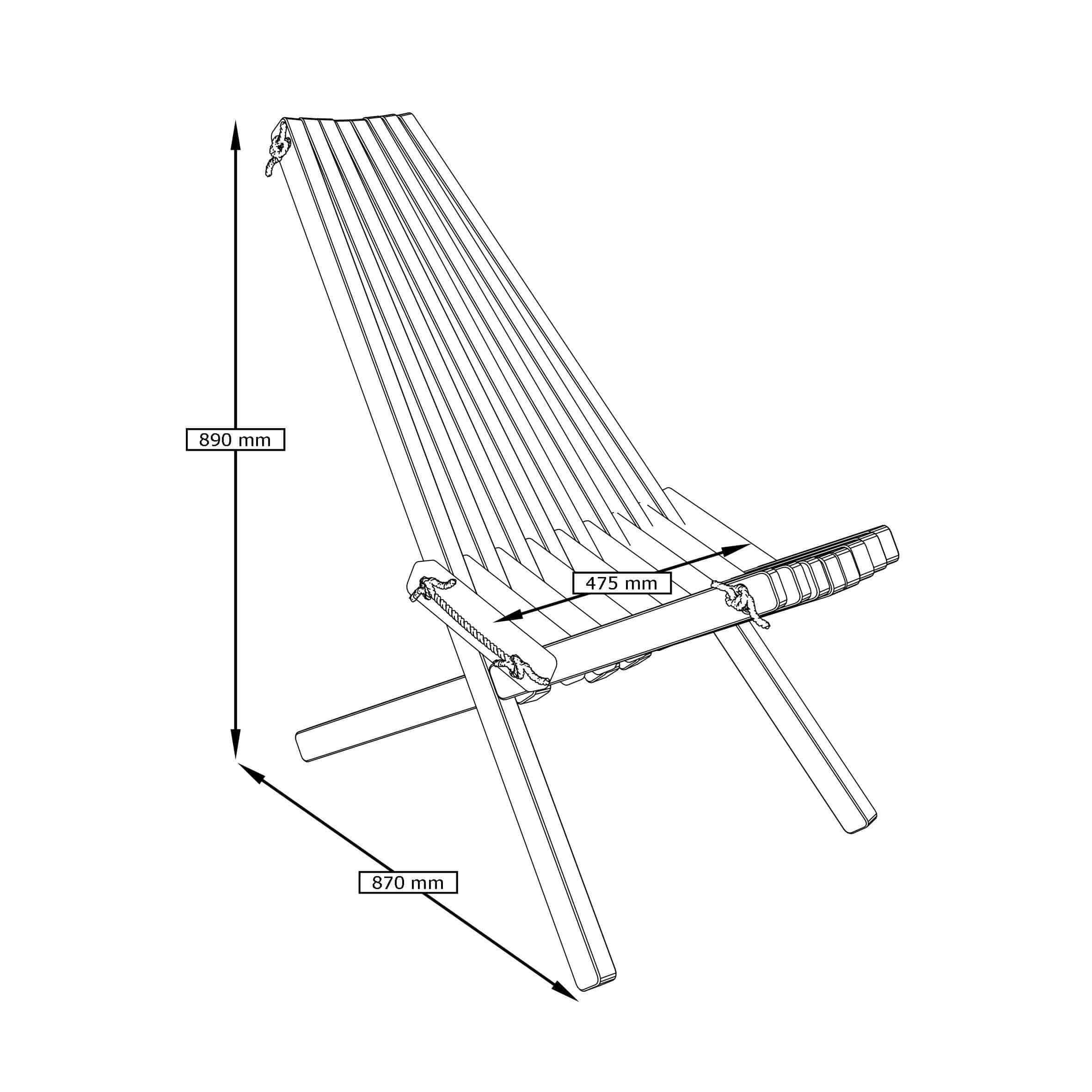 Egenbyggt DIY guide Kentucky stick chair dimensions