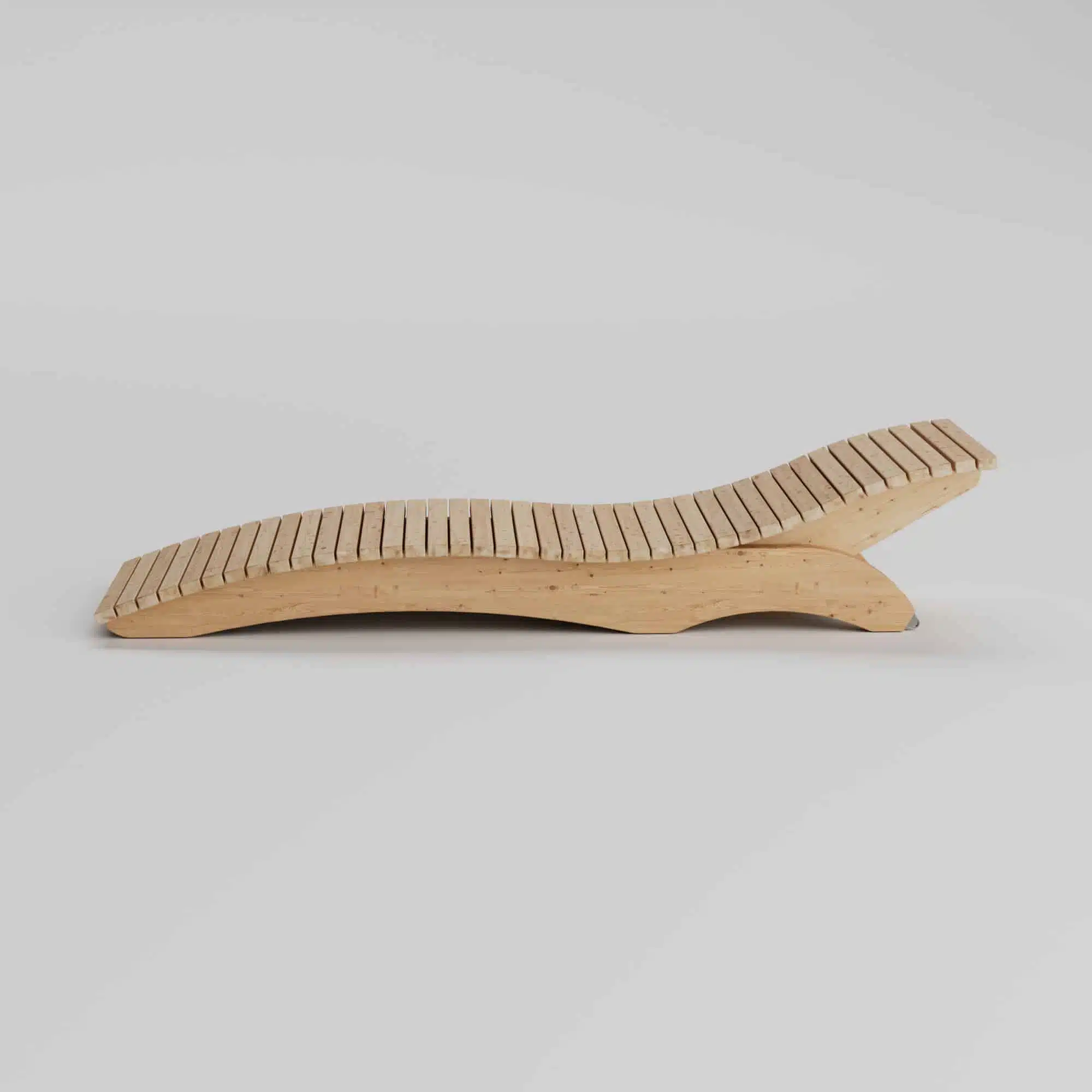 Sun lounger from the side