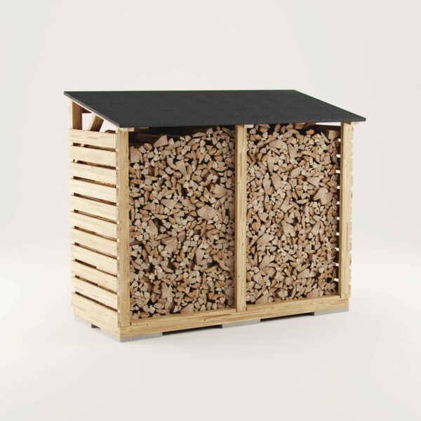 DIY guide for self-built wood storage against the wall