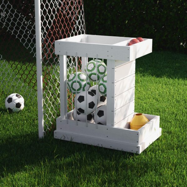 Custom-built ball cart with storage DIY guide