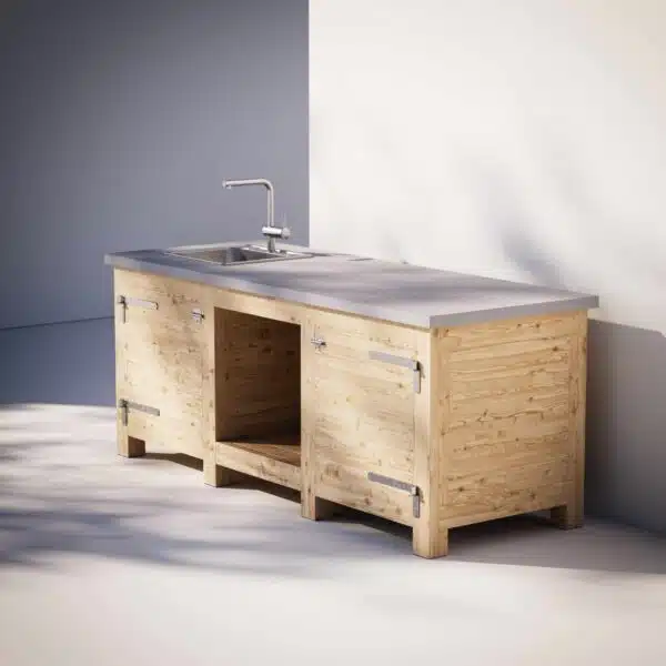 Outdoor kitchen with concrete countertop 2