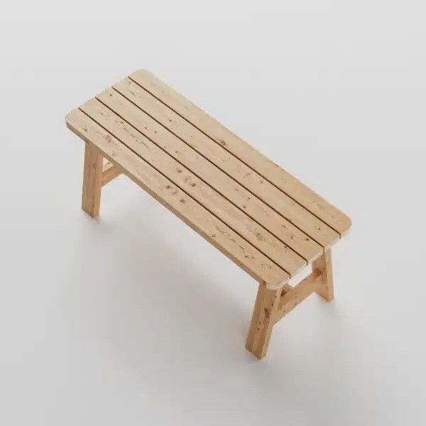 Hillared bench top