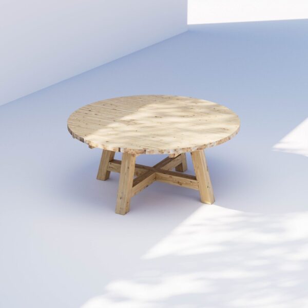 Table de jardin ronde Enelund vue de dessus