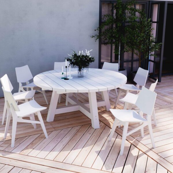 Construire une table ronde de jardin.