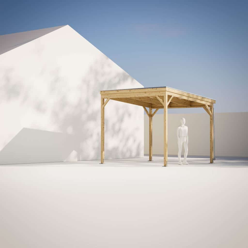 Byggbeskrivning för att bygga en pergola med tak - Skärmtak 3x3 DIY guide