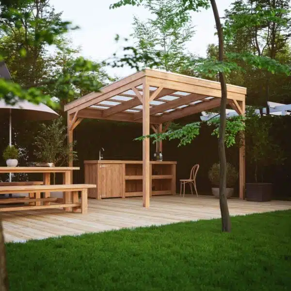 Canopy in wood garden