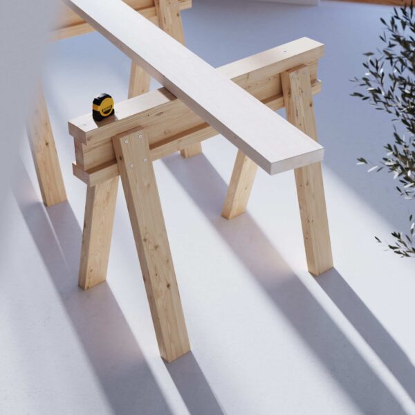 Construction guide for a simple saw horse - Self-built