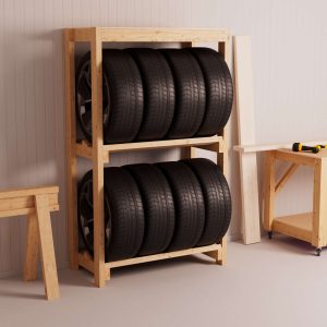 Byggbeskrivning för att bygga en förvaringshylla för däckförvaring - Egenbyggt