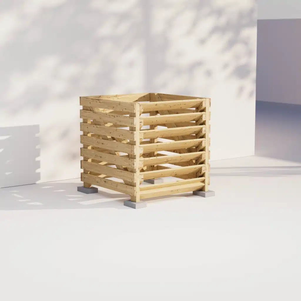 Kompost snett framifrån