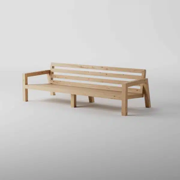 Lounge sofa L 3-seater angled front view