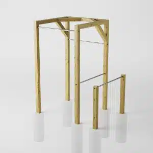 Utegym pullup og dips bar forfra