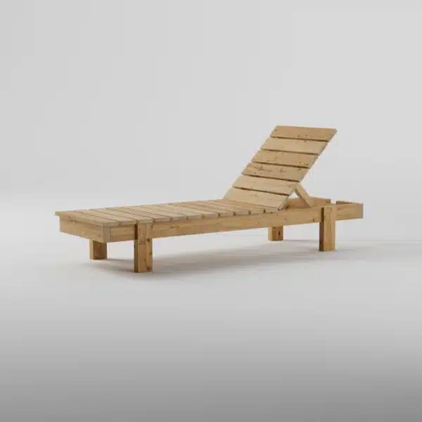 Sun lounger simple viewed from the front