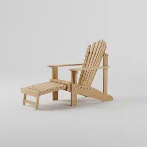 Adidrondack selkänojalla vinosta edestä