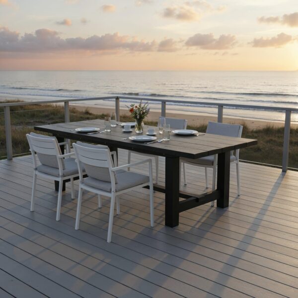 Bygg ett långt utebord i trä