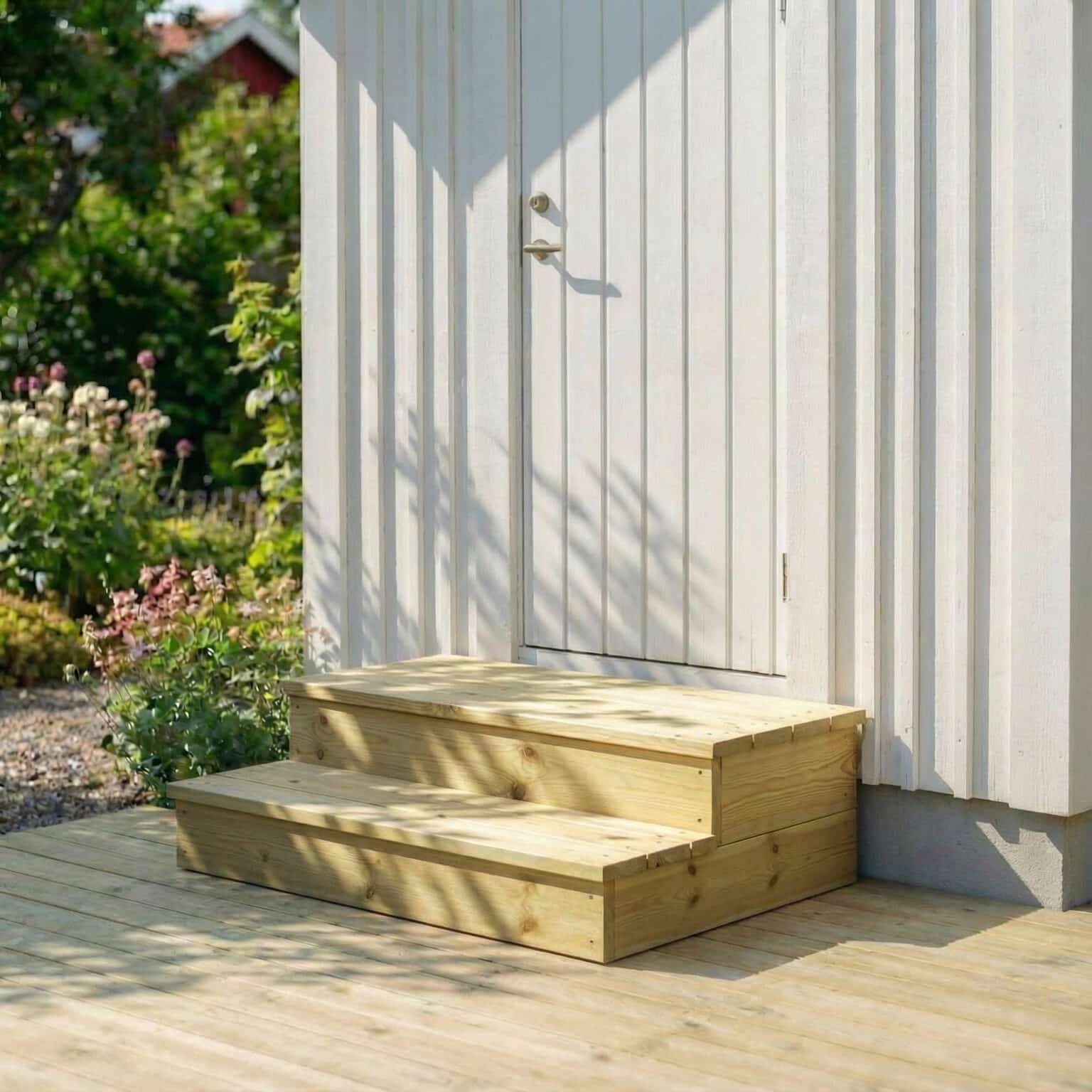 Bonus Trappa Byggbeskrivning: 2-steg rak trappa till altan & entré