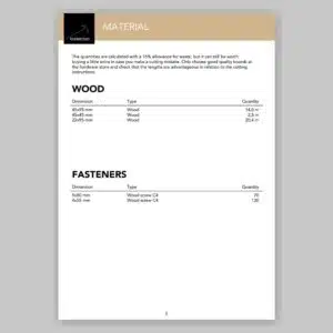 Example of building description shopping list